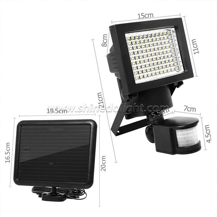 120 led solar motion sensor light