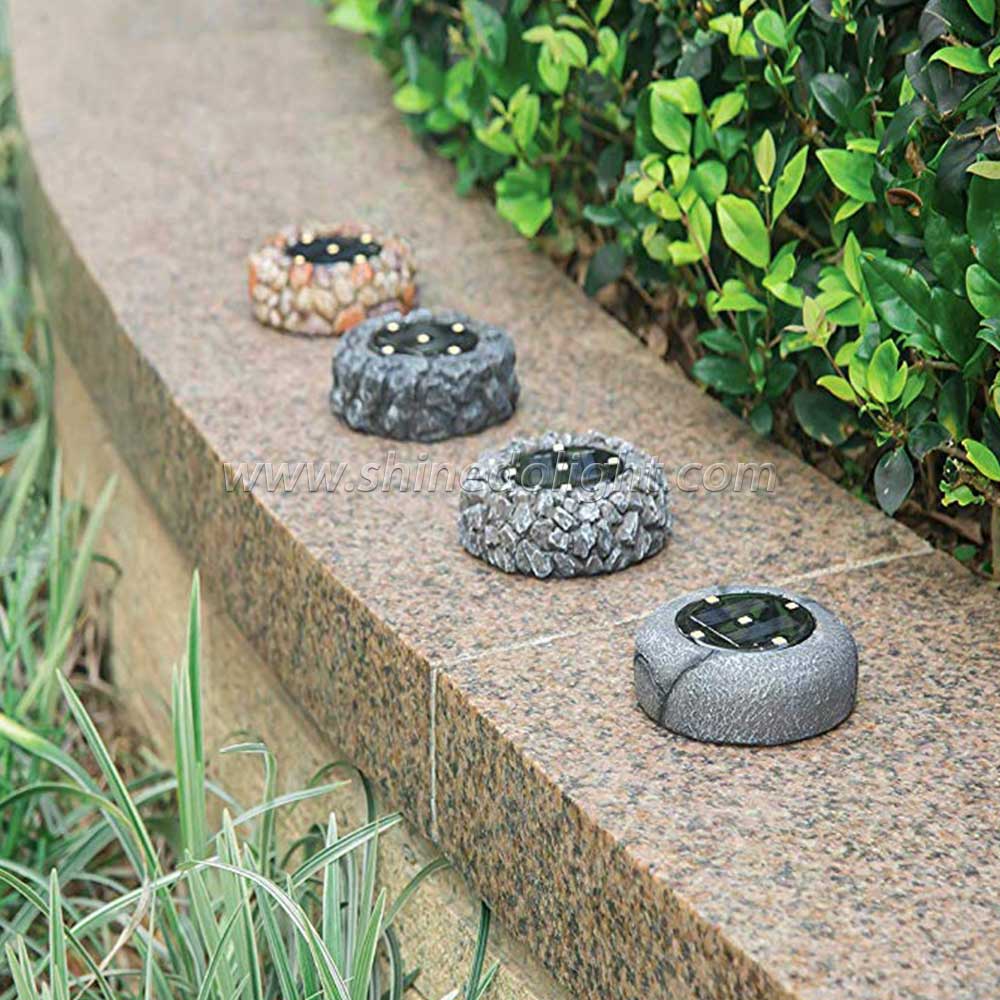 Newest 5 LED Solar Powered Rock Outdoor Waterproof Landscape Lights