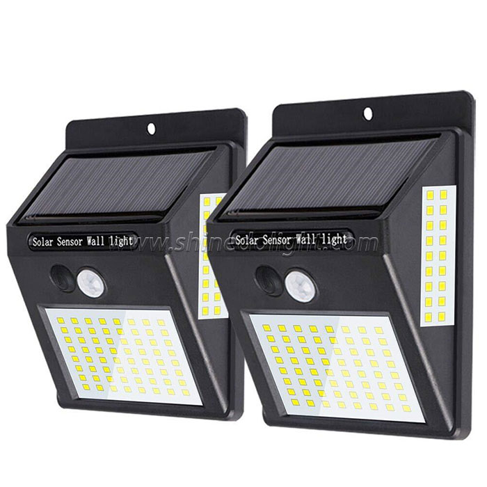 100led Outdoor Motion Sensor Wall Lamp Solar Powered Lights 