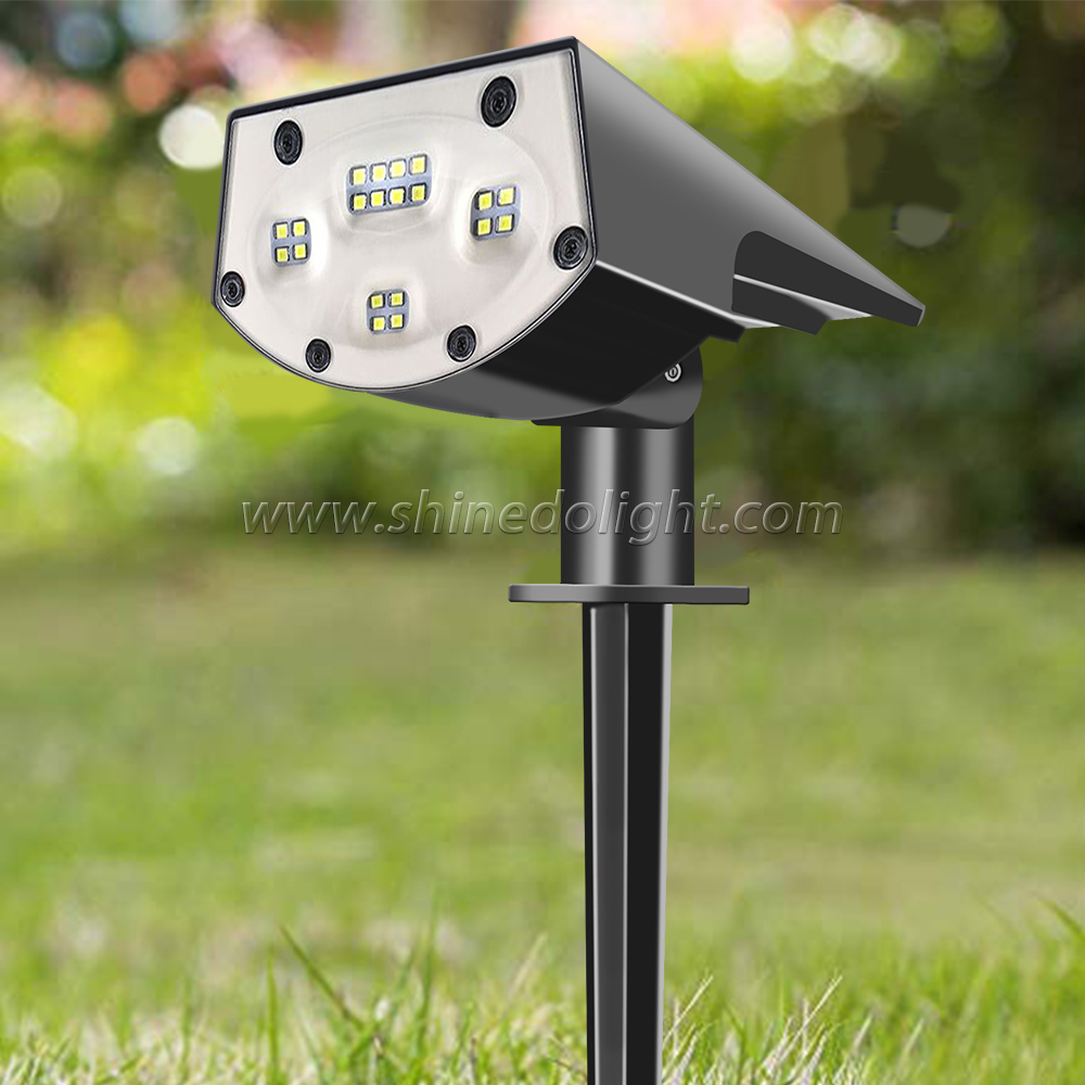 Solar Spotlight Outdoor Color 20 LED Landscape Spot Lights Waterproof for Yard Patio Lawn Garden 