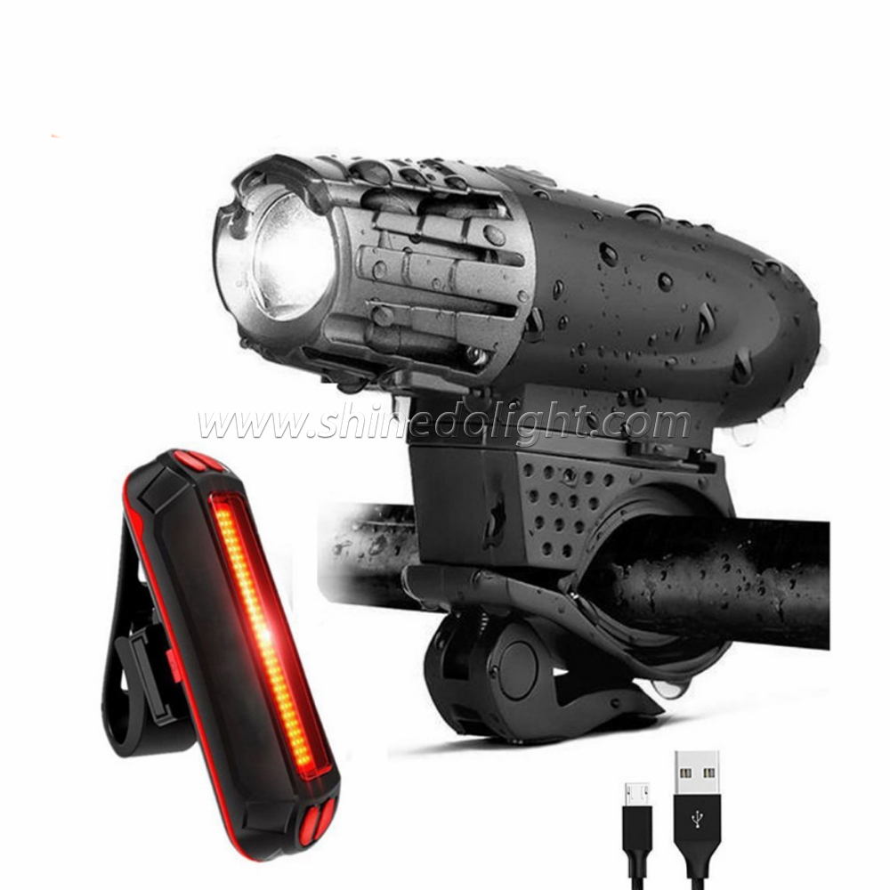 New Design Bicycle Light USB Rechargeable Bike Light 