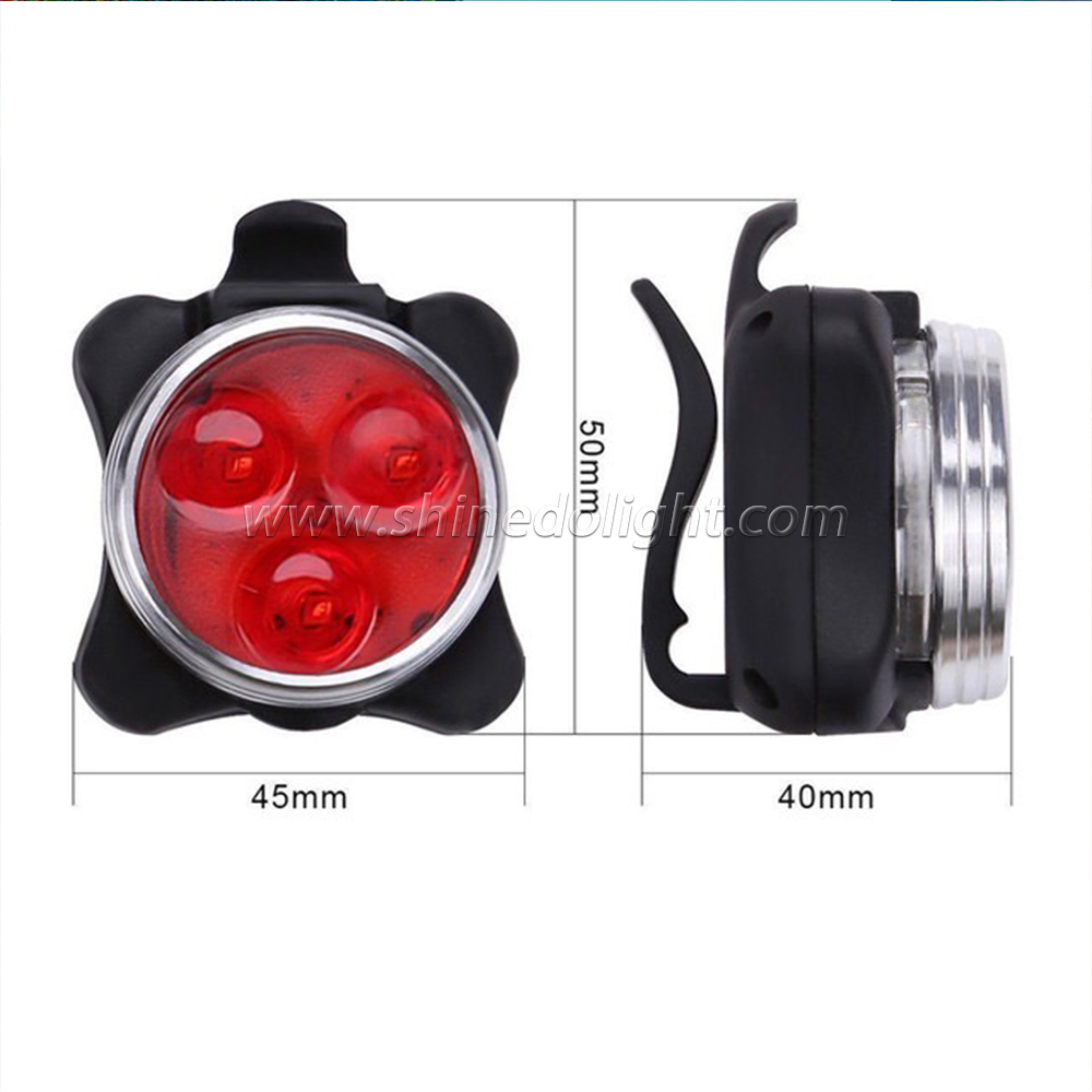 Front Tail Bicycle Light USB Rechargeab Bike Light