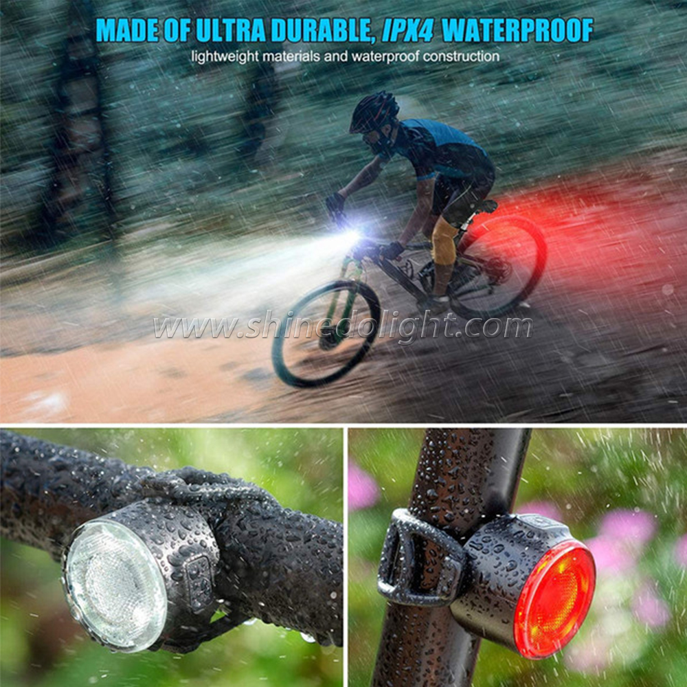 Front Tail Bicycle Light USB Rechargeab Bike Light