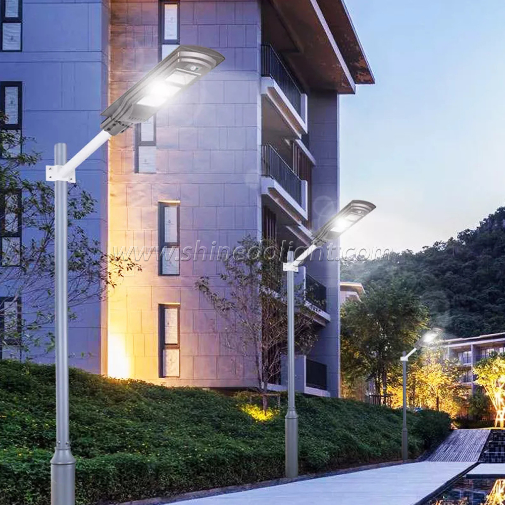 Outdoor Solar Street Light With Pole Solar Motion Sensor Light