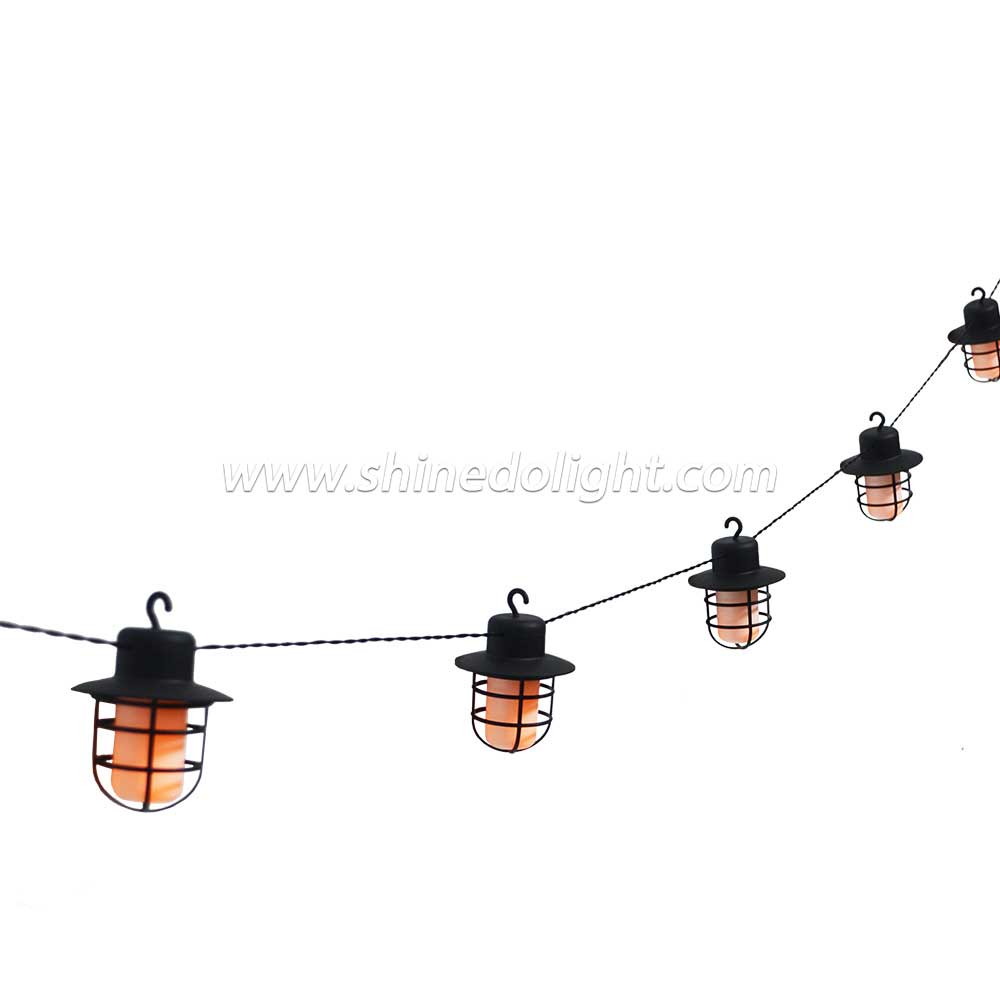 Outdoor 10 Lantern Bulb Firefly String Solar Light For Garden 