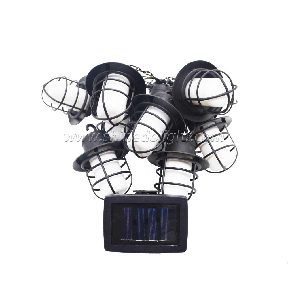 Outdoor 10 Lantern Bulb Firefly String Solar Light For Garden 