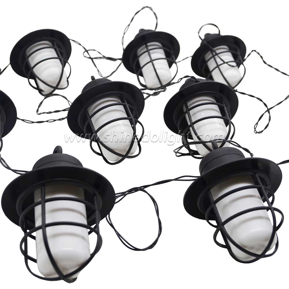 Outdoor 10 Lantern Bulb Firefly String Solar Light For Garden 
