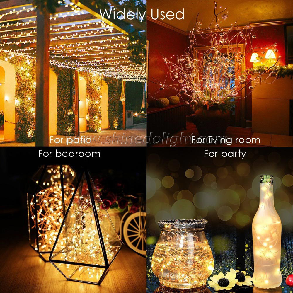 Outdoor LED Garden Party Christmas Lights String Solar Powered Party Decorations 