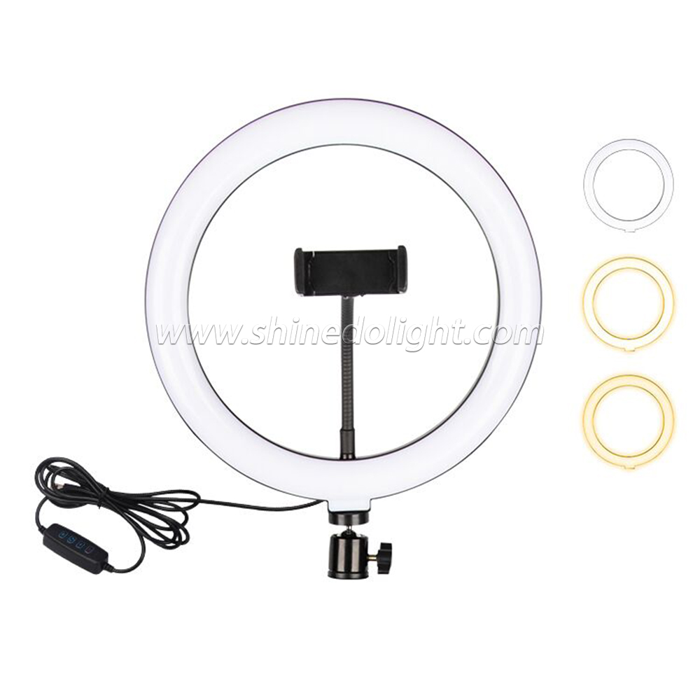 10 Inch Ring Light USB Photography Makeup LED Selfie Ring Light