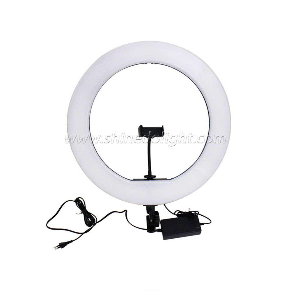 18 Inch Ring Light Set With Tripod And 3 Phone Holders For Makeup Video