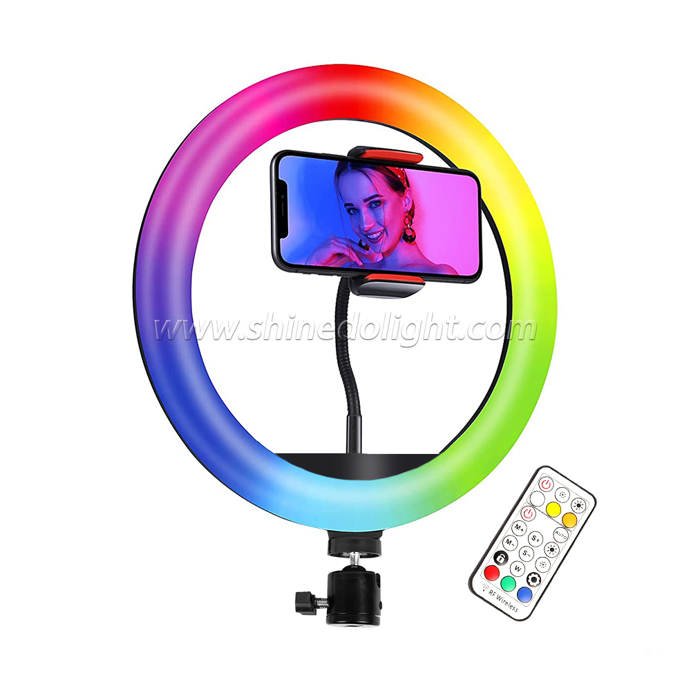 10 Inch RGB LED Ring Light Selfie Ring Lamp For YouTube Live Photography