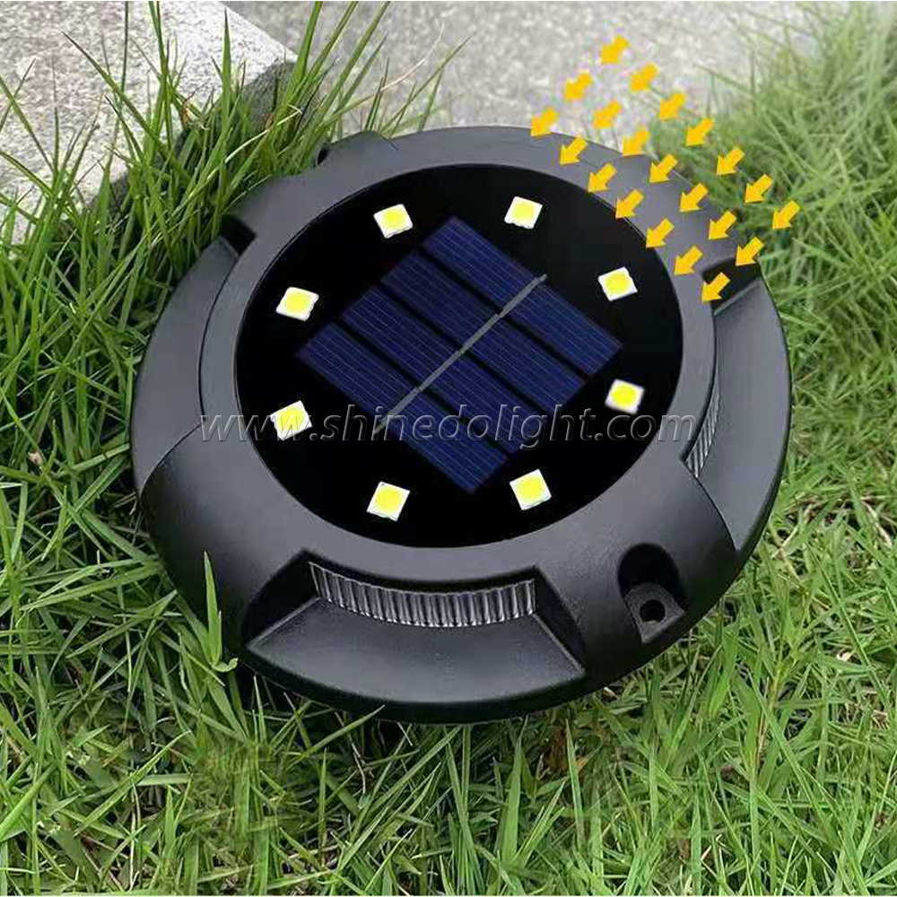 12LED Four Side Colorful Waterproof Garden Solar Energy Underground Light