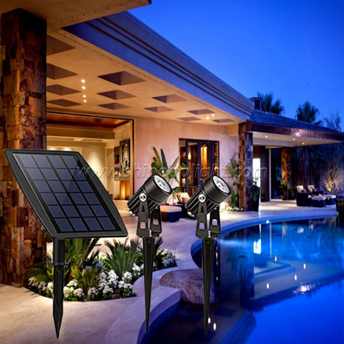 Upgraded LED Solar Powered Spotlight For Garden
