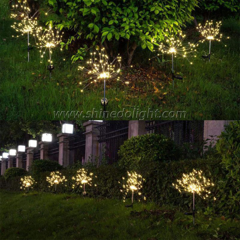 Outdoor Solar Decorative Lights 150LED Landscape DIY Flowers Fireworks Light