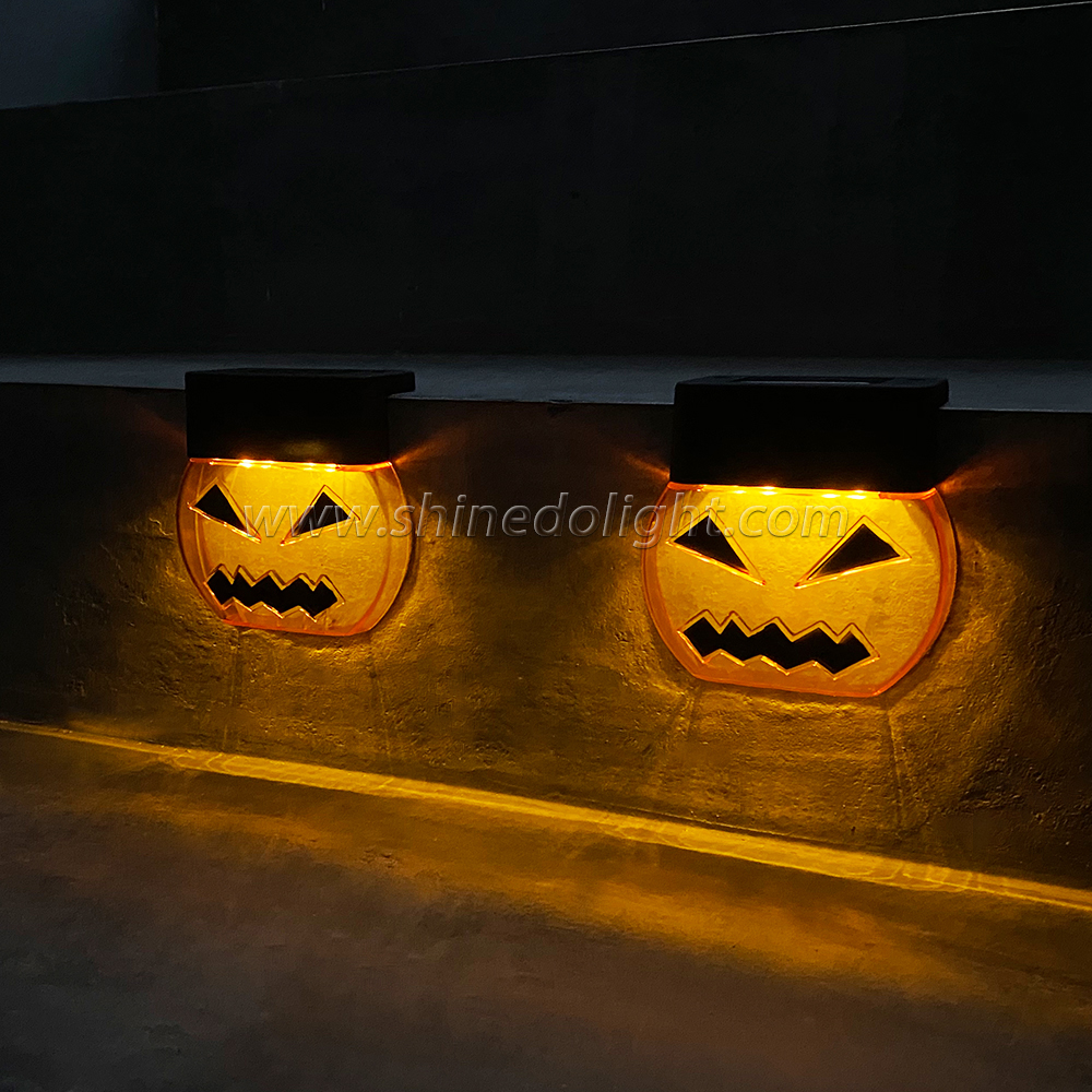 Halloween Festival Decoration Fence Lights Outdoor Solar Christmas Pumpkin Light