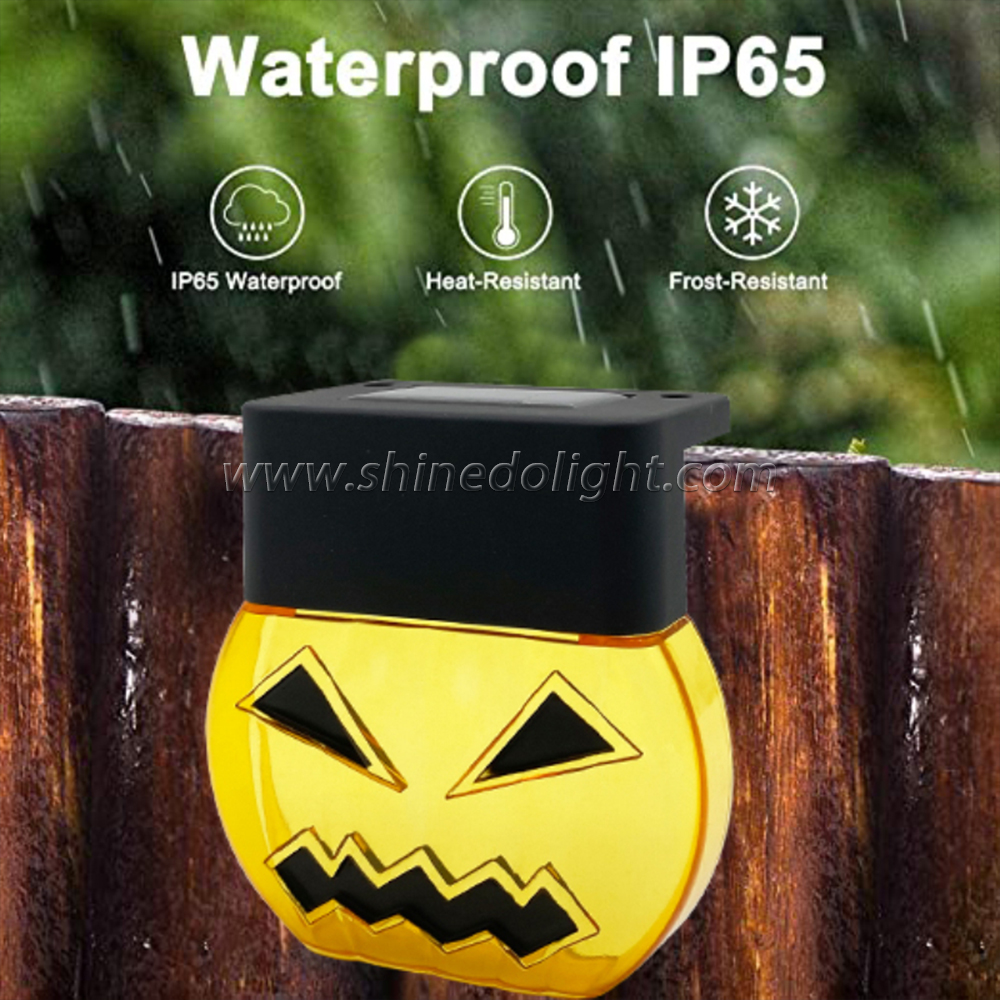 Halloween Festival Decoration Fence Lights Outdoor Solar Christmas Pumpkin Light