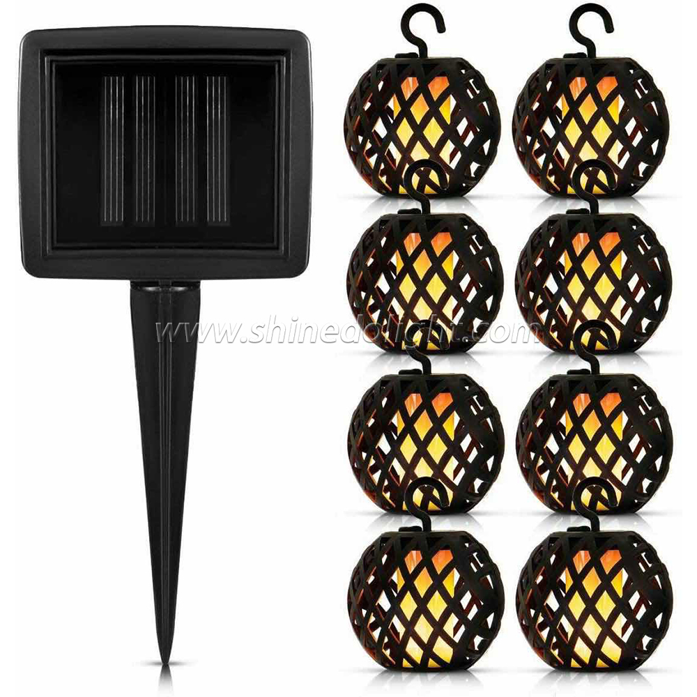 LED Garden Party Decoration Outdoor Flame Lantern Solar String Light