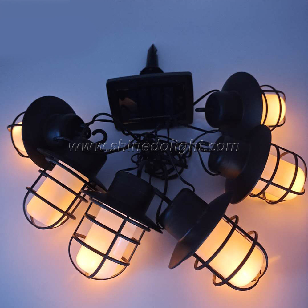 New Design Waterproof Solar Powered Flame LED String Lights