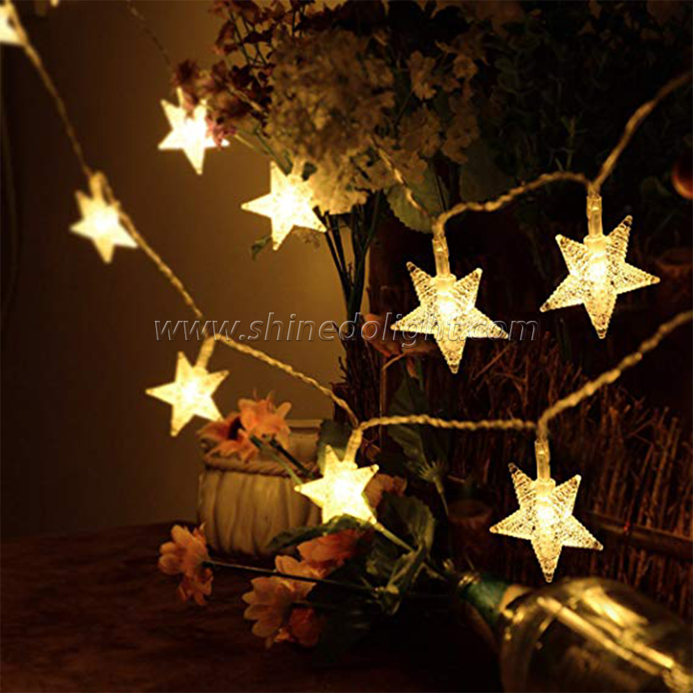 12 LED Waterproof Decoration Party Fairy christmas Solar Star String Lights