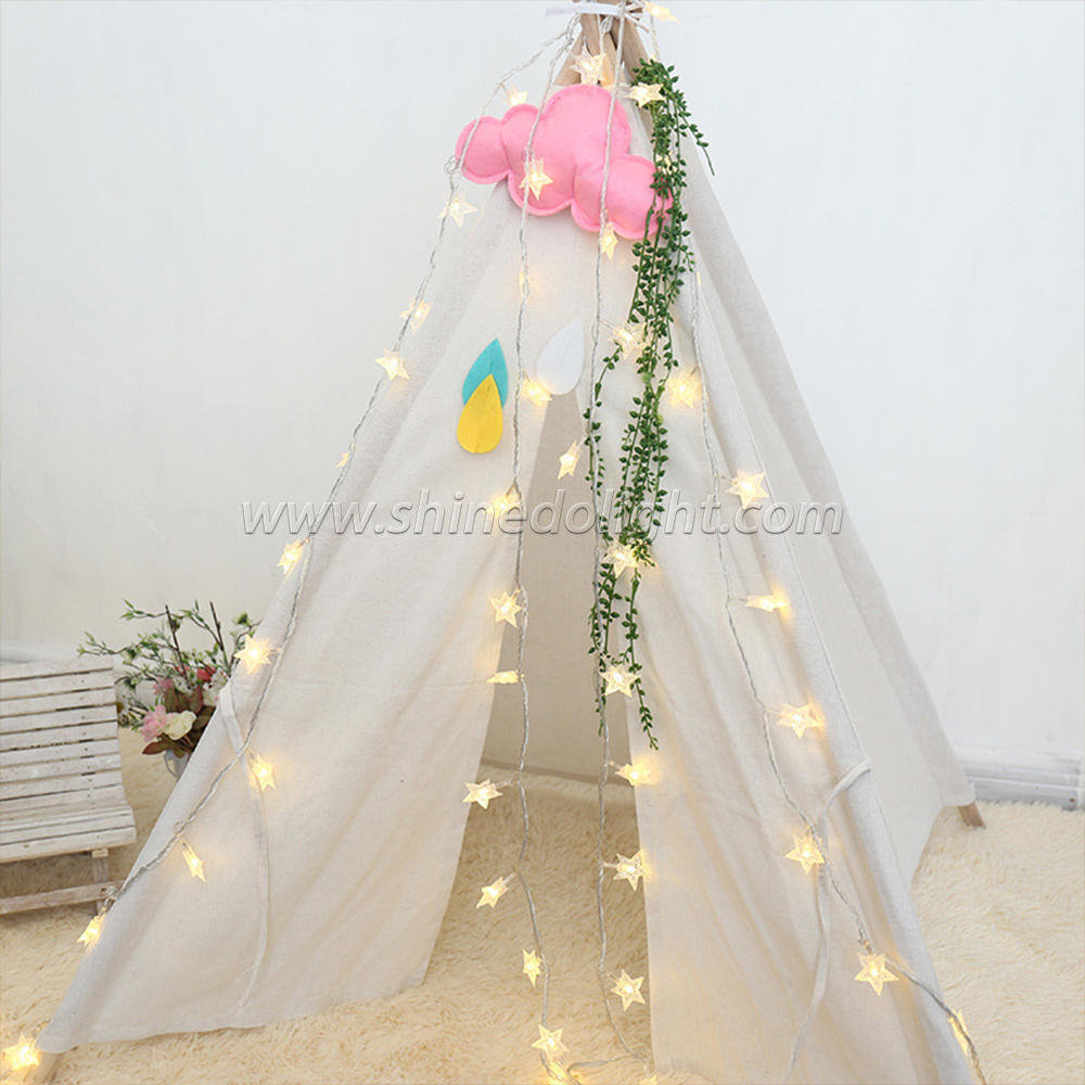 12 LED Waterproof Decoration Party Fairy christmas Solar Star String Lights