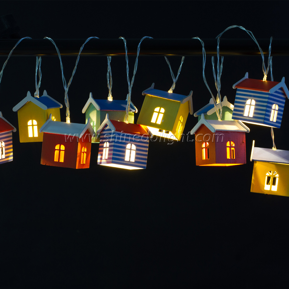 10 LED Holiady Decoration Beach Hut Solar String Light for Garden