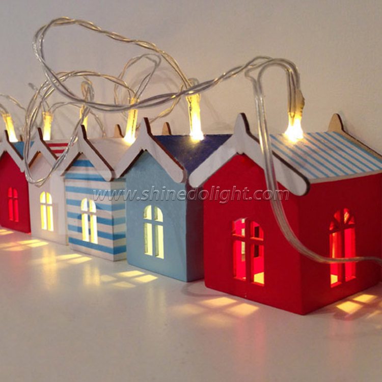 10 LED Holiady Decoration Beach Hut Solar String Light for Garden