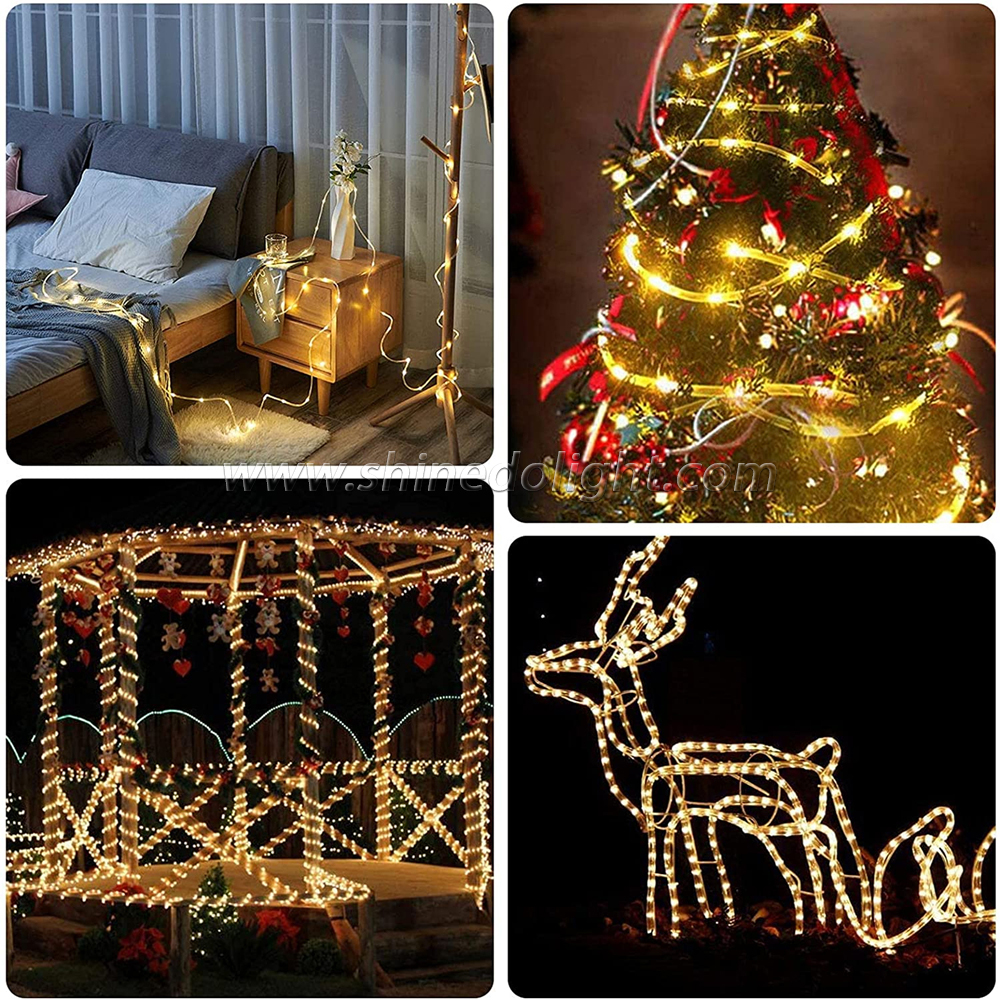 Led Solar Christmas Decoration Rope Light Solar String Light