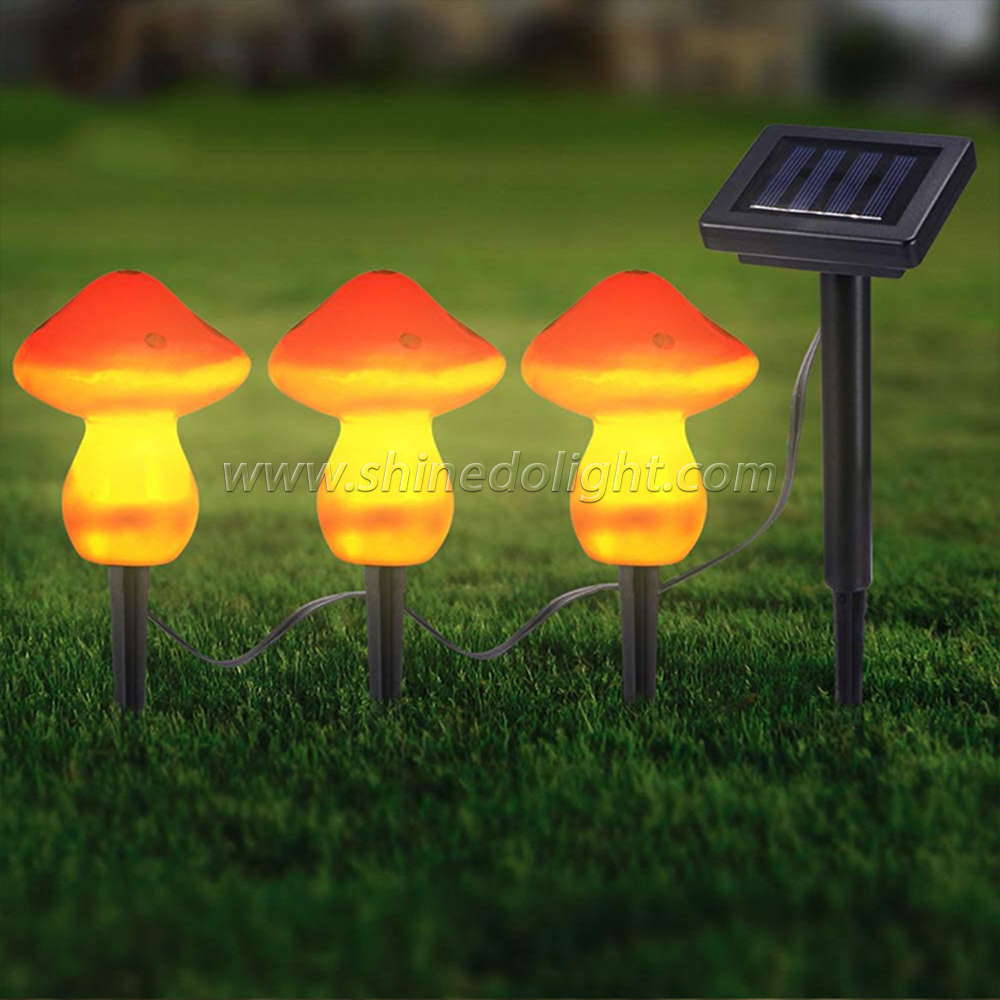 Solar Powered Outdoor IP44 Waterproof Mushroom Garden String Light