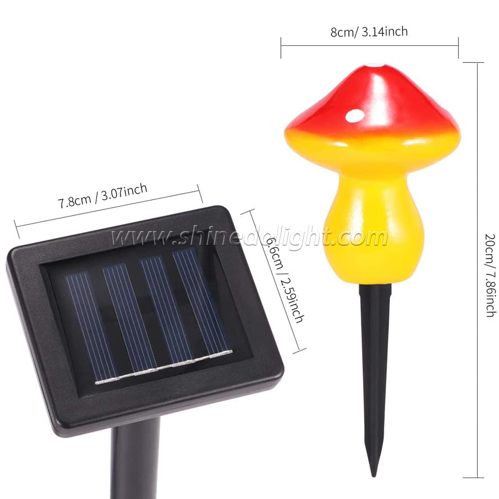 Solar Powered Outdoor IP44 Waterproof Mushroom Garden String Light