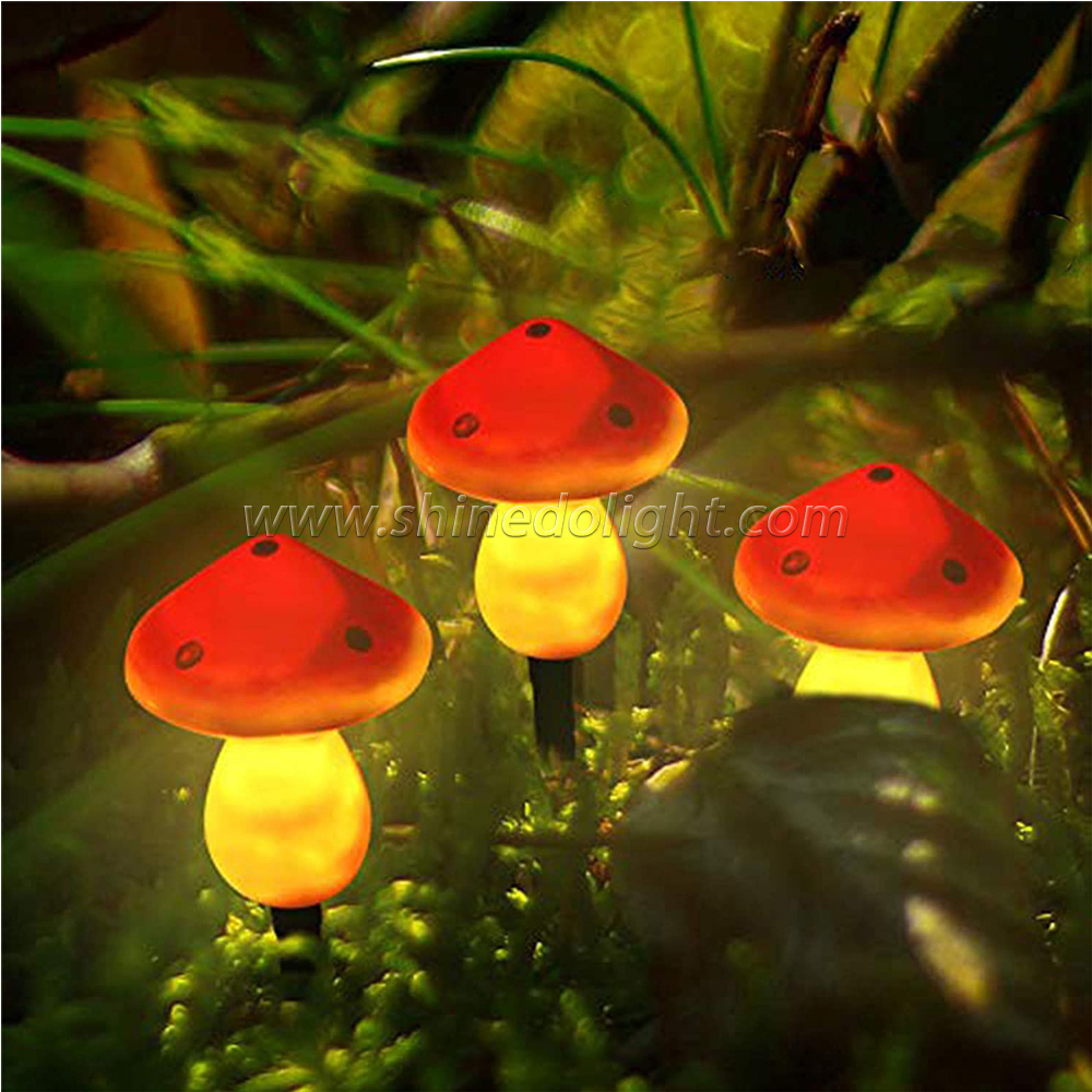 Solar Powered Outdoor IP44 Waterproof Mushroom Garden String Light