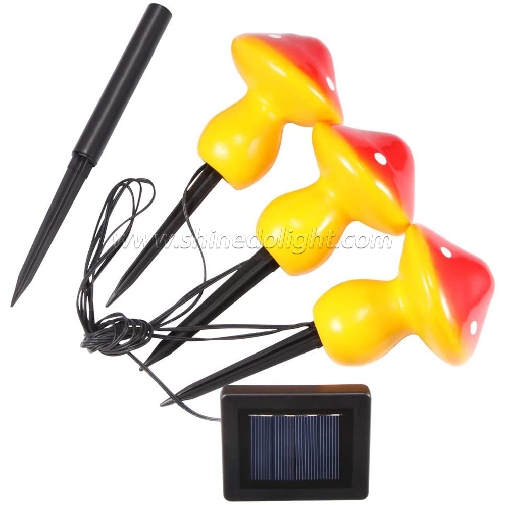 Solar Powered Outdoor IP44 Waterproof Mushroom Garden String Light