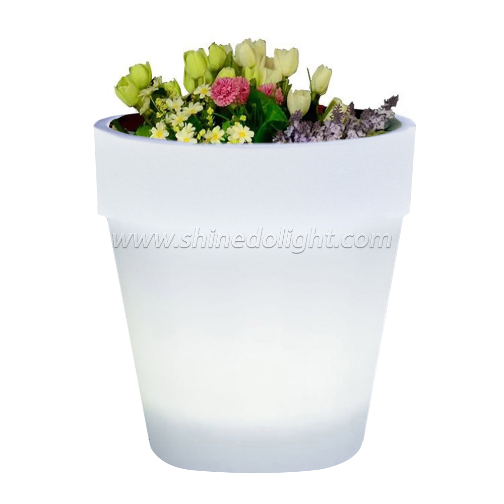 LED Solar Powered Flower Light Outdoor Garden Solar Flower Pot Lamp