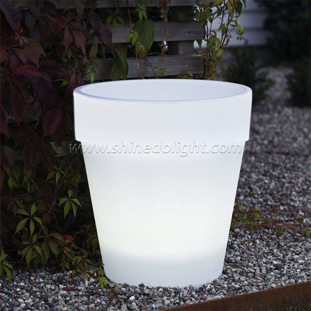 LED Solar Powered Flower Light Outdoor Garden Solar Flower Pot Lamp