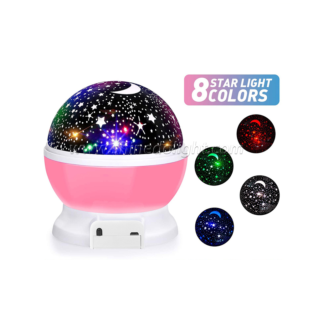 Rotation Star Projector LED Night Lights Moon Rotating Star Moon Projection Lamp For Room