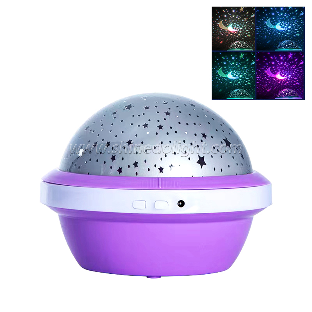 Colorful Led Star Moon Lamp Rotate Projector Children Bedroom Night light Projection Lamp