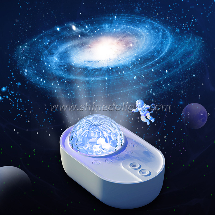 Space Ship USB Music Player LED Night Light Projection Lamp Colorful Starry Star Projector Light for Bedroom