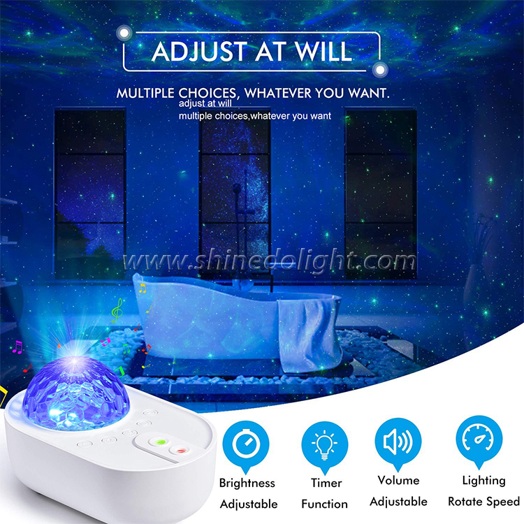 Space Ship USB Music Player LED Night Light Projection Lamp Colorful Starry Star Projector Light for Bedroom