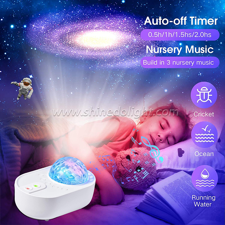 Space Ship USB Music Player LED Night Light Projection Lamp Colorful Starry Star Projector Light for Bedroom