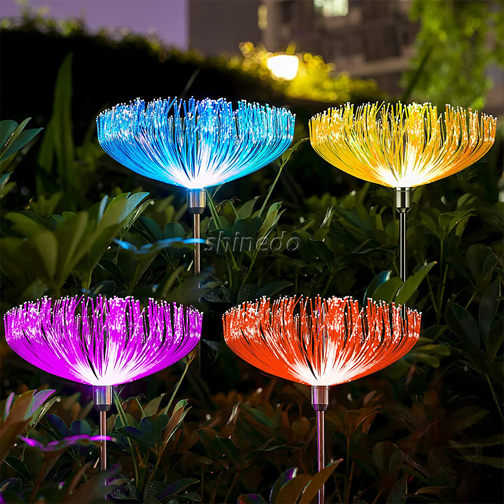 Solar Jellyfish Garden Flowers Decorative Lights 7 Color Changing Waterproof Outdoor Solar Garden Light