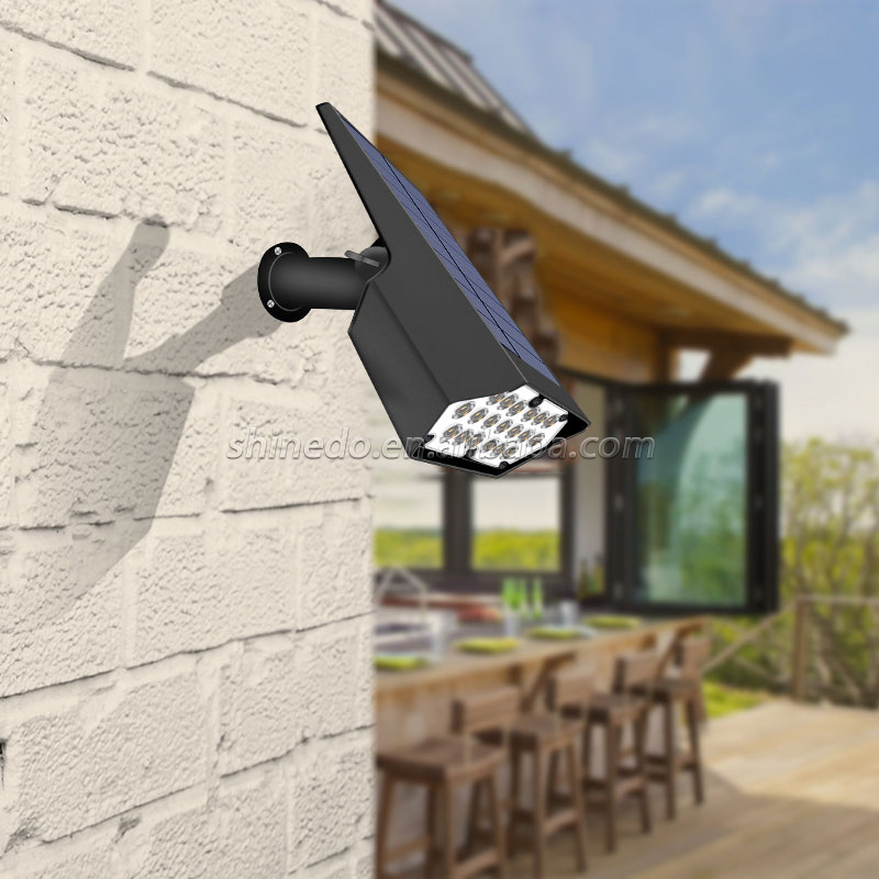LED Outdoor Solar Powered Stake Wall Lamp IP65 Waterproof Landscape Solar Garden Light