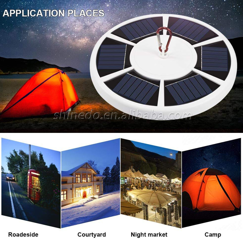 Fashionable  Led Solar Powered Flag Pole Lamp Camping Flagpole Top Bright Night Light Outdoor Waterproof Solar Light