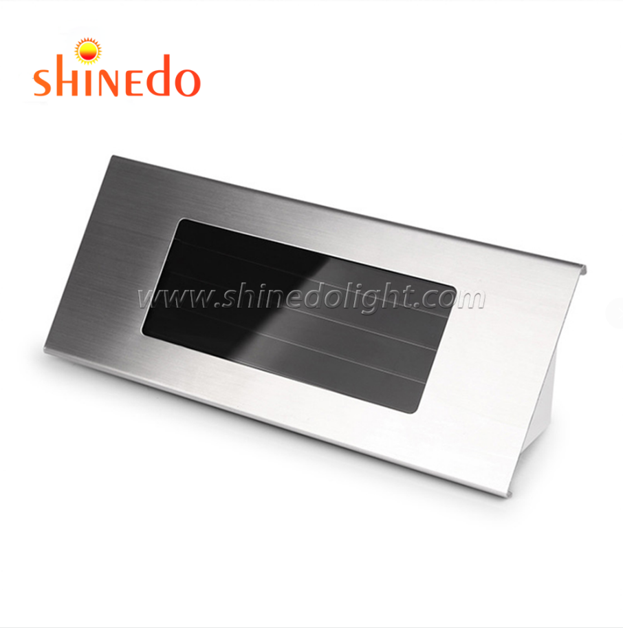 Solar Door Plate Number Sign Stainless Steel LED Decorative House Door Number Light Garden Lamp