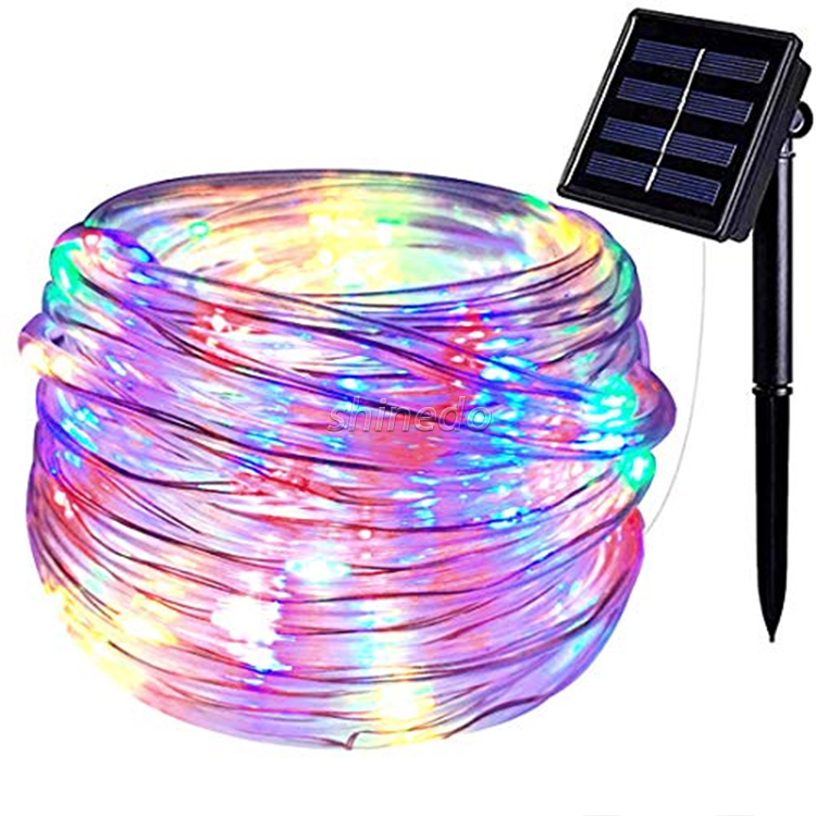 Multicolored Solar Powered DIY Copper Wire Fairy Lights Waterproof Holiday Solar String Light