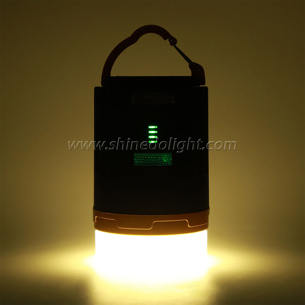 Multifunctional LED Solar Outdoor Garden Camping Light with Power Display Remote Control