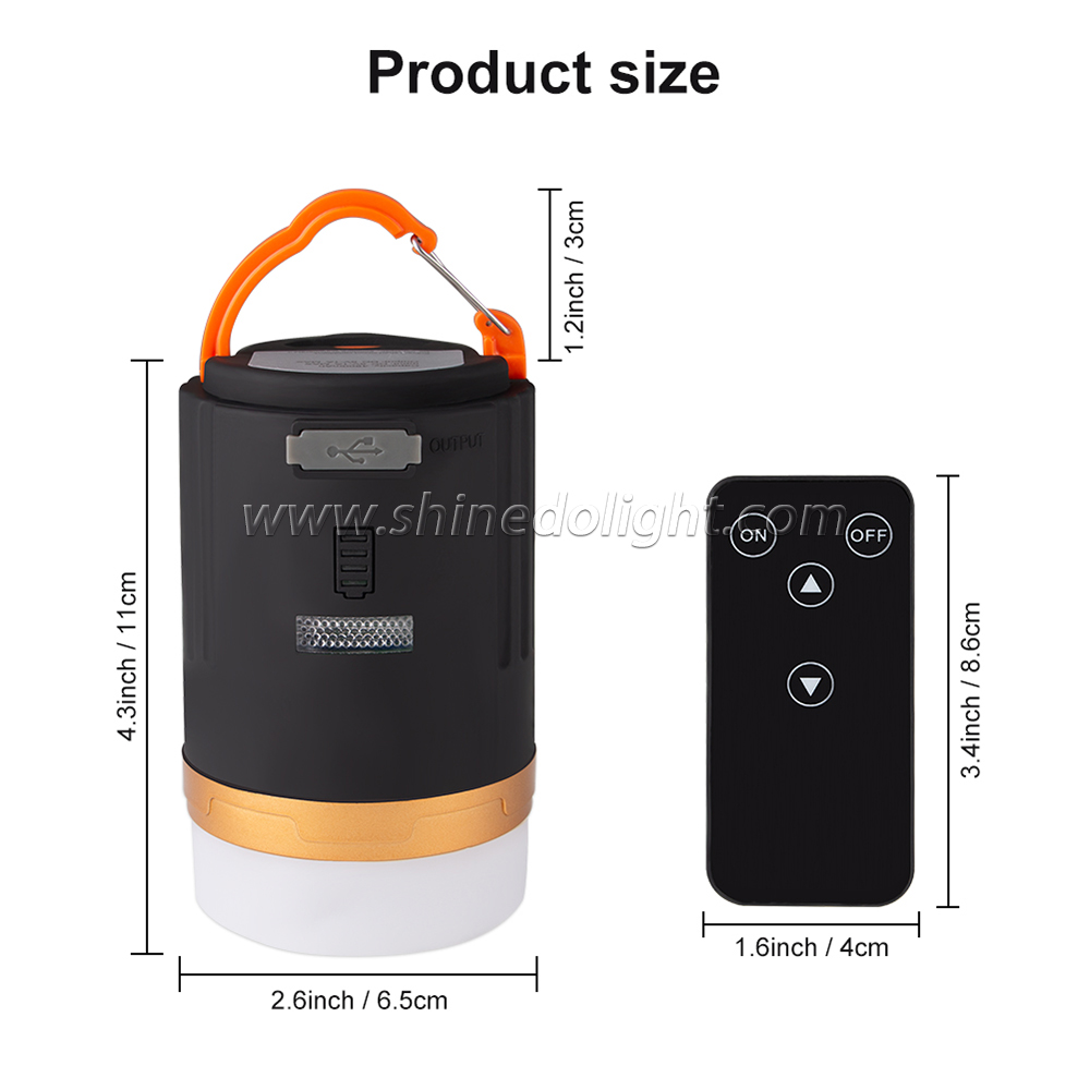 Multifunctional LED Solar Outdoor Garden Camping Light with Power Display Remote Control
