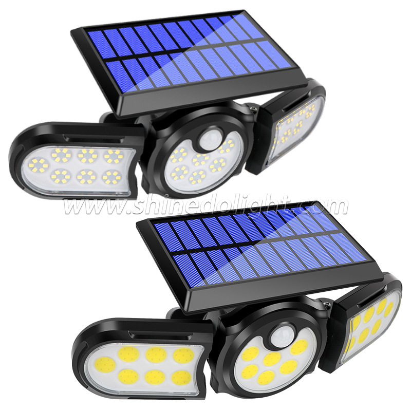 High Quality Three Head Solar Light Waterproof Lawn Ground Lamp ABS Plastic Solar Garden Light