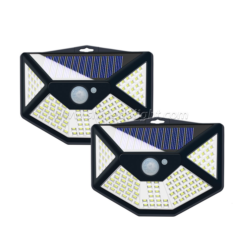 Outdoor Solar Light 100 and 112 LED Waterproof Motion Sensor Super Bright Solar Wall Garden Lights