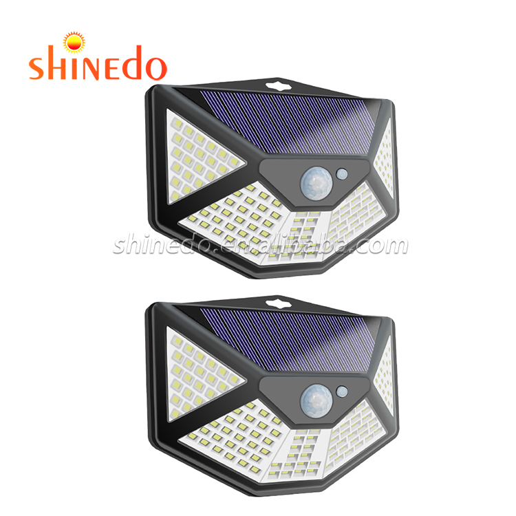 Outdoor Solar Light 100 and 112 LED Waterproof Motion Sensor Super Bright Solar Wall Garden Lights