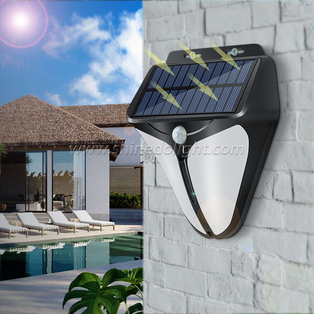 Hot Sale New Design Waterproof Led Motion Sensor Garden Cob Night Wall Solar Light