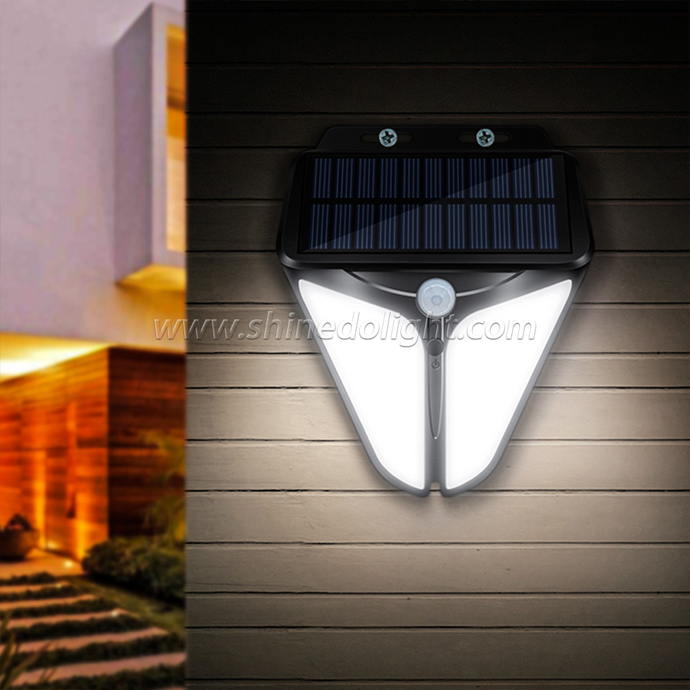 Hot Sale New Design Waterproof Led Motion Sensor Garden Cob Night Wall Solar Light